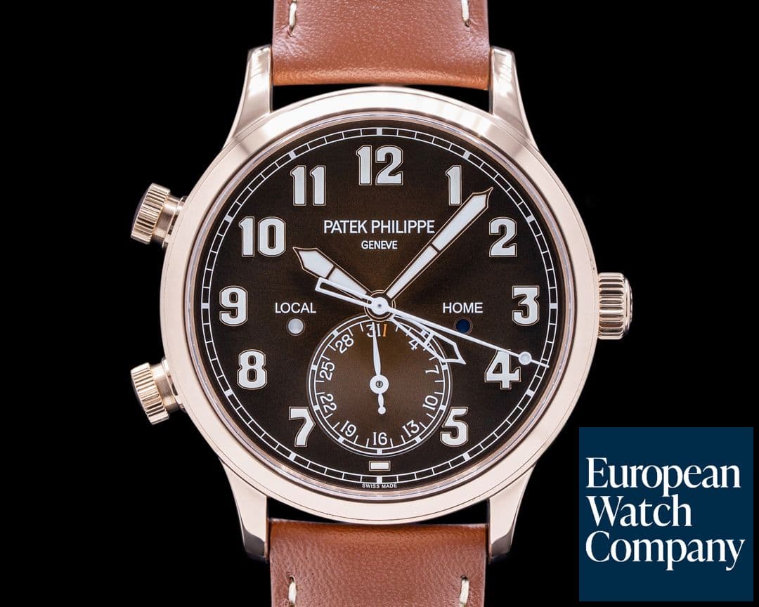 Image of Patek Philippe Calatrava 5524R Pilot Travel Time 18k Rose Gold 2022
