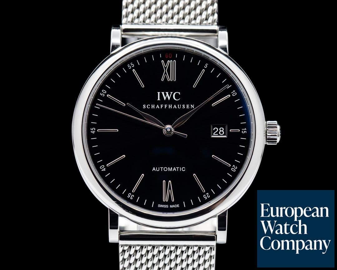 Image of IWC Portofino Automatic 
Black Dial SS / SS