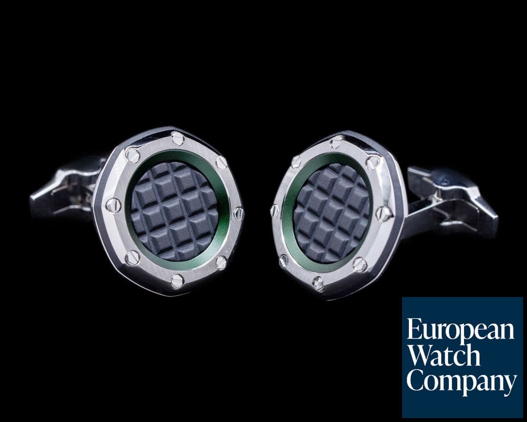 Image of Audemars Piguet Audemars Piguet Cufflinks SS + Green 