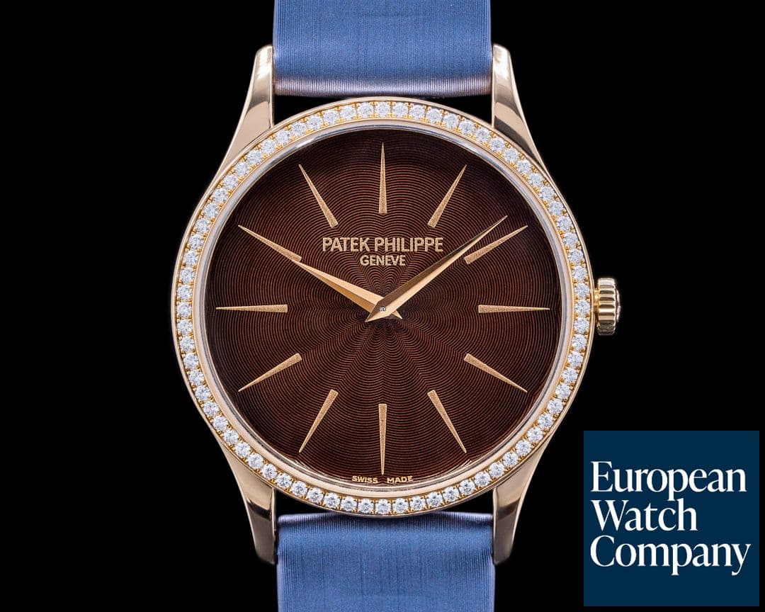 Image of Patek Philippe Ladies Calatrava 4897R 18K Rose Gold Diamonds 