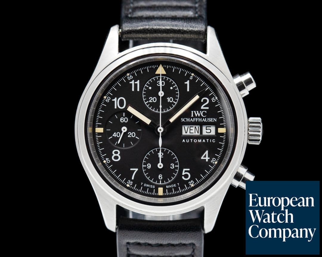 Image of IWC Pilot Chronograph SS Black Dial