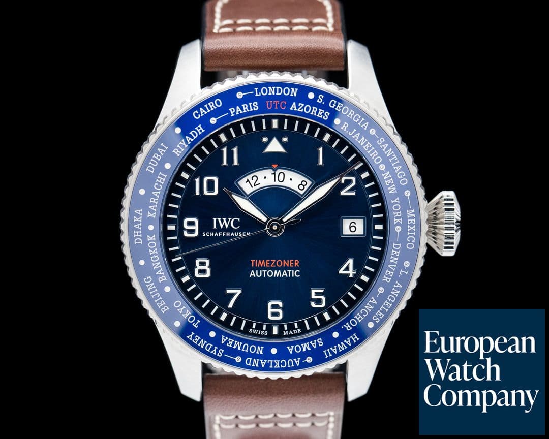 Image of IWC Pilots Watch Timezoner IW395503 LE PETIT PRINCE Blue Dial 