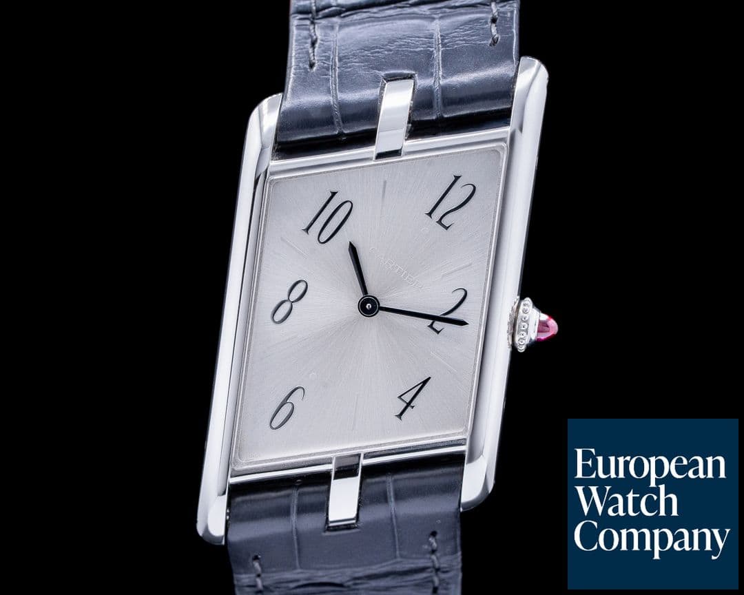 Image of Cartier Privee Collection Tank Asymetrique WGTA0042 Platinum UNWORN