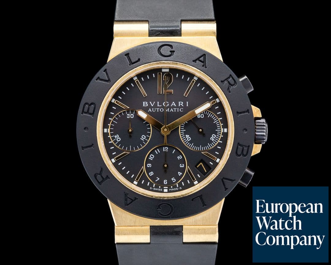 Image of Bulgari Diagono Chronograph 18k Yellow Gold