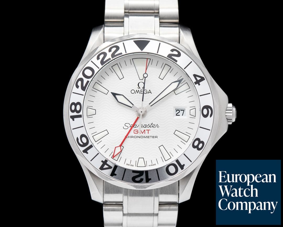 Image of Omega Seamaster GMT White Dial Nice Full Set