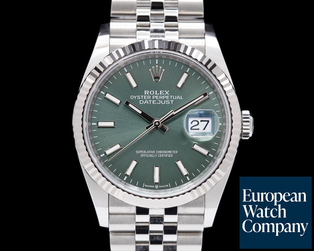 Image of Rolex Datejust "Mint" Stick Dial / Jubilee Bracelet 2022