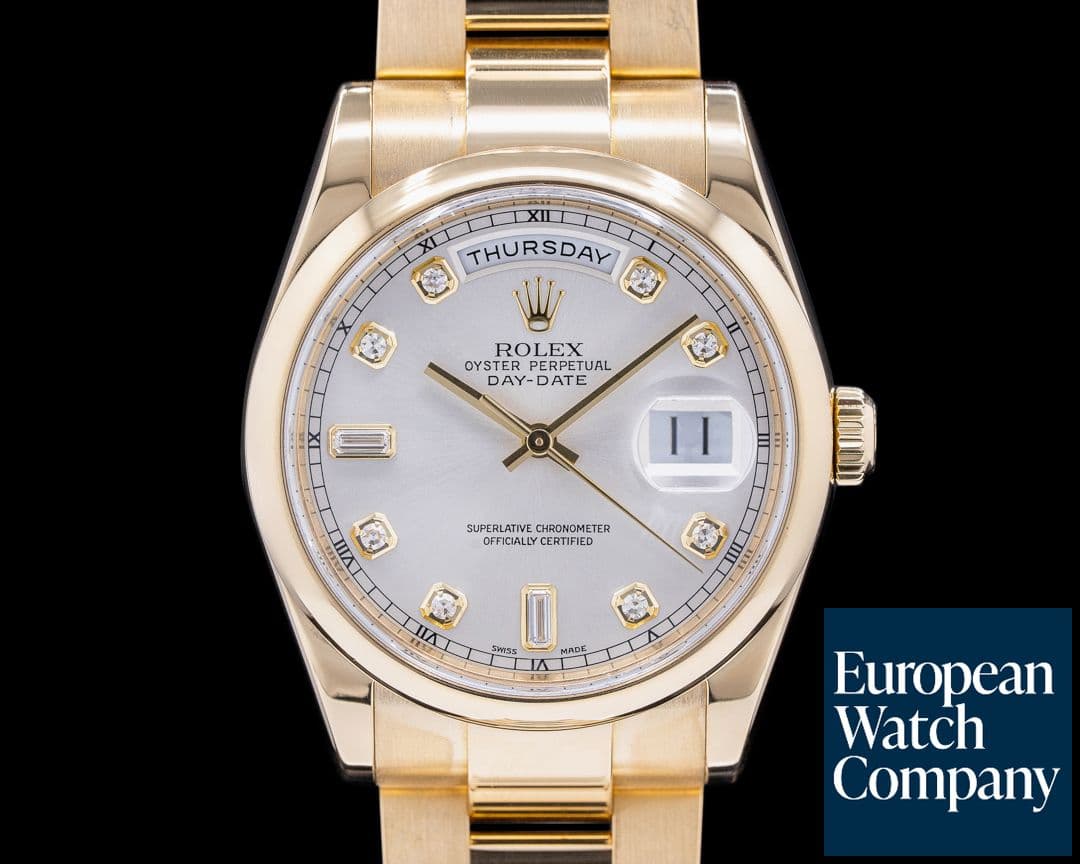 Image of Rolex Day-Date YG/YG Silver Dial P Series