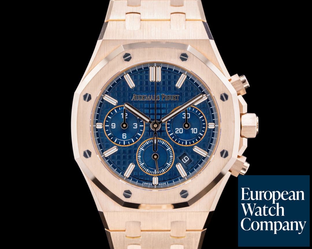 Image of Audemars Piguet Royal Oak 26715OR Chronograph Bleu Nuit Dial RG 38MM 