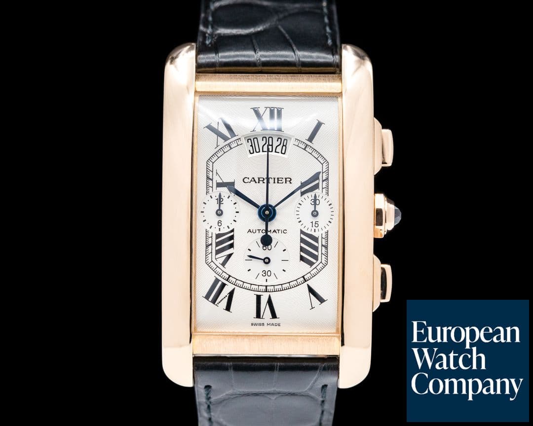 Image of Cartier Tank Americaine XL Chronograph 18K Rose Gold