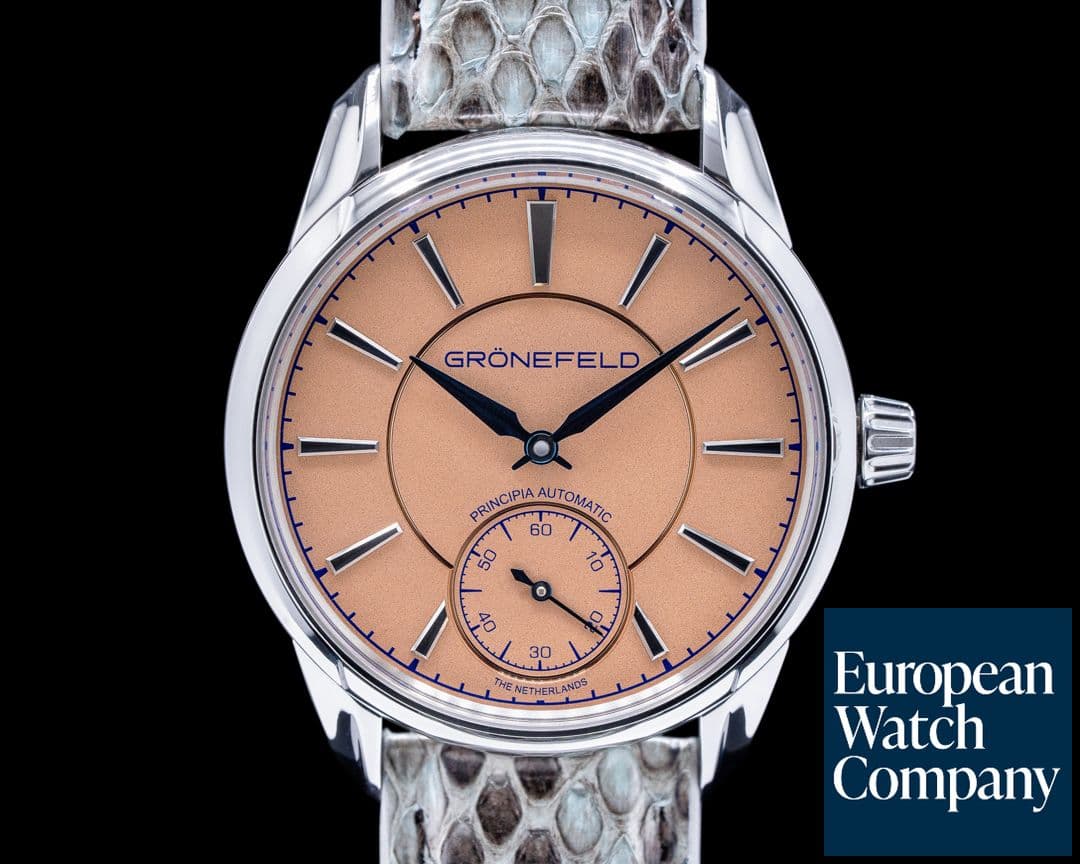 Image of Gronefeld 1941 Principia Automatic Steel Salmon Dial 2020