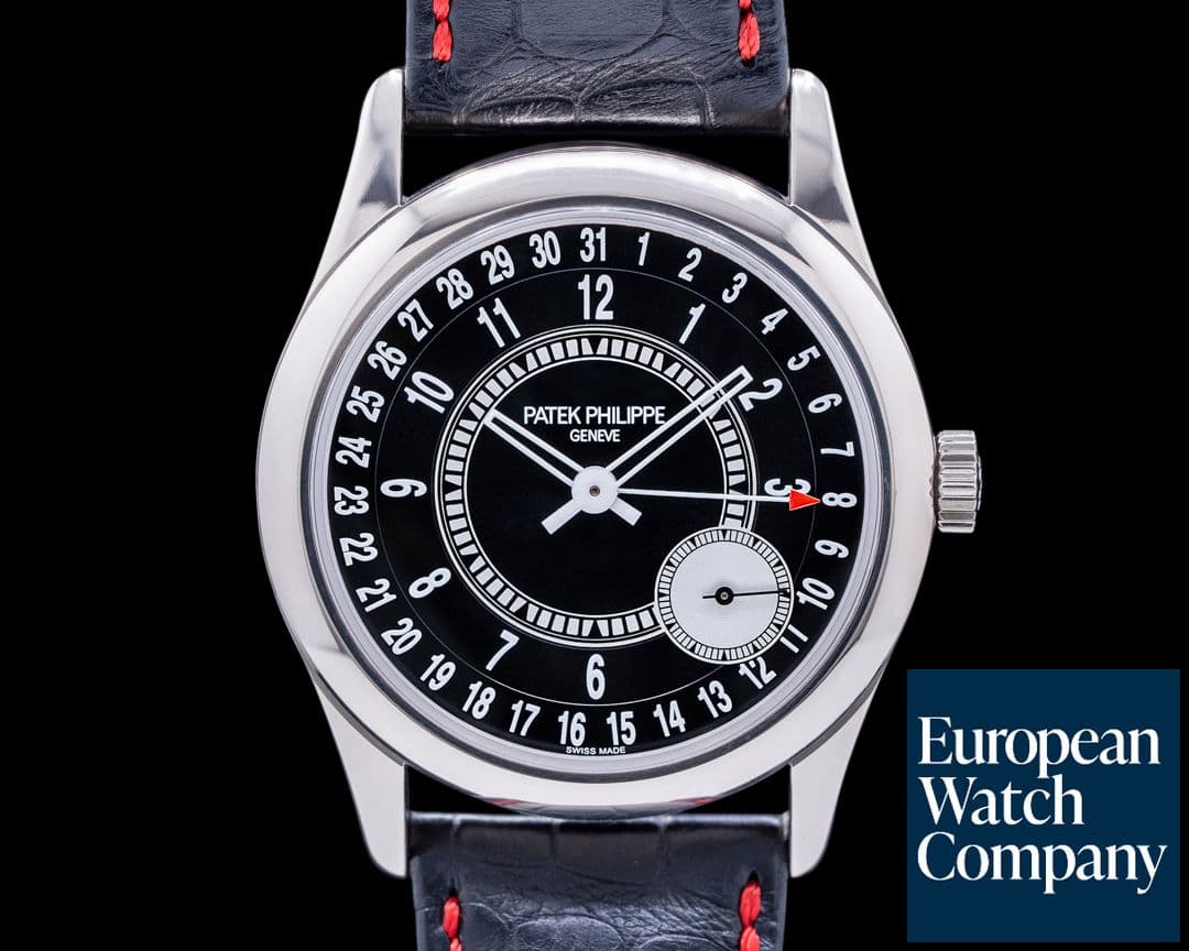 Image of Patek Philippe Calatrava 6006G Black Dial 18K White Gold / Deployant 2019