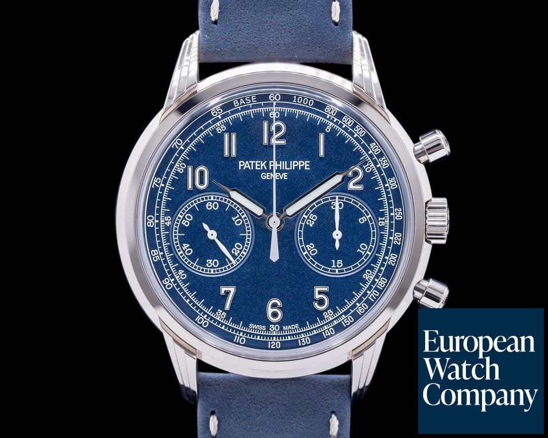 Image of Patek Philippe Chronograph 5172G 18K White Gold Blue Dial 