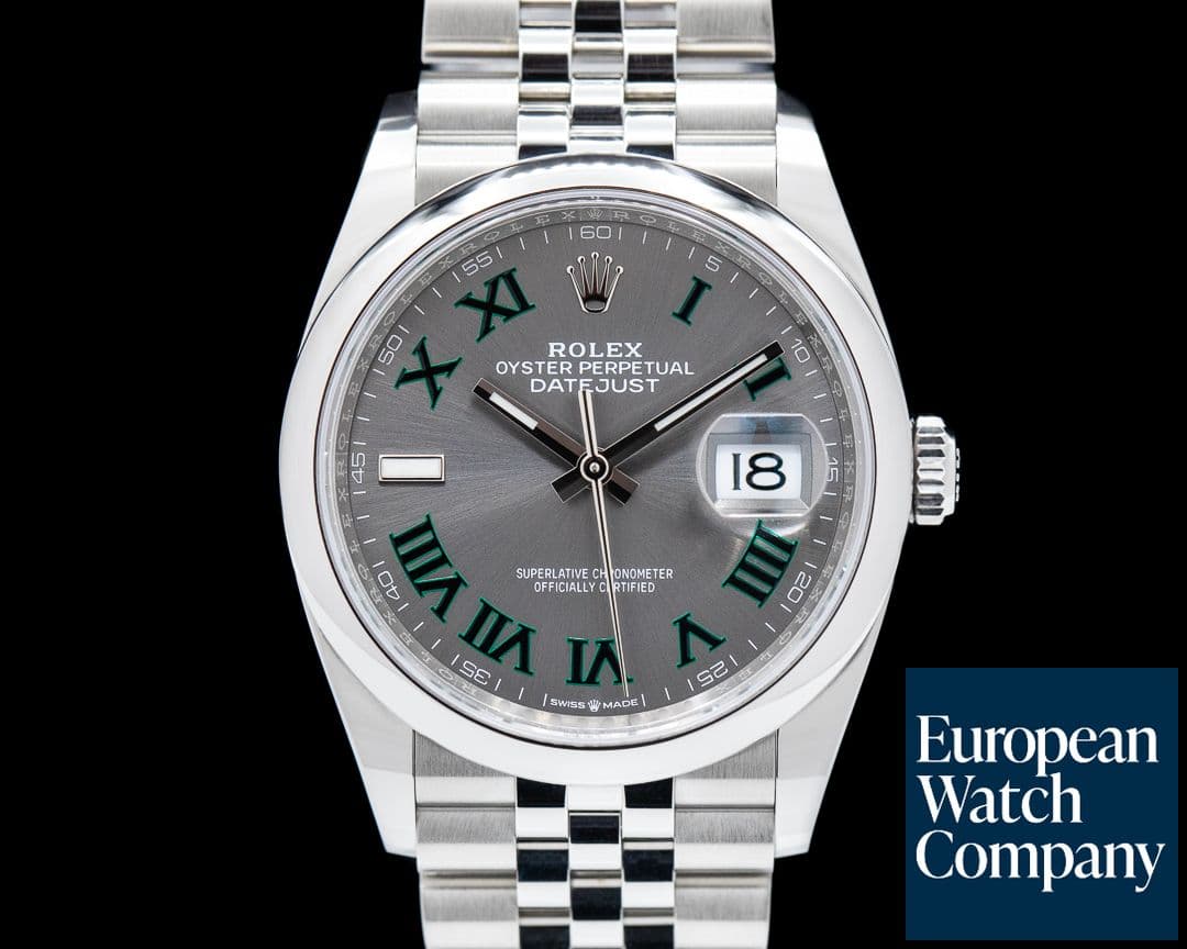 Image of Rolex Datejust 36 126200 Wimbledon Roman Dial SS/Oyster 2023