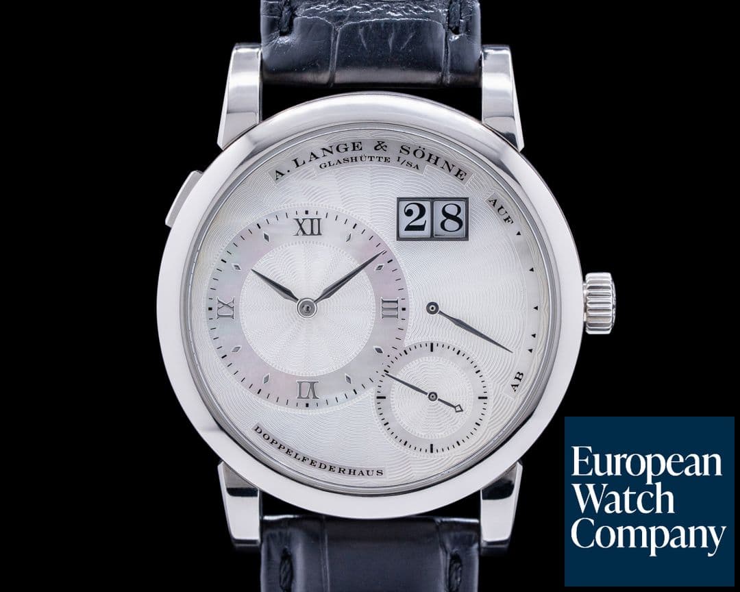 Image of A. Lange and Sohne Lange 1 "Soiree" 110.030 White Gold Mother of Pearl Dial RARE