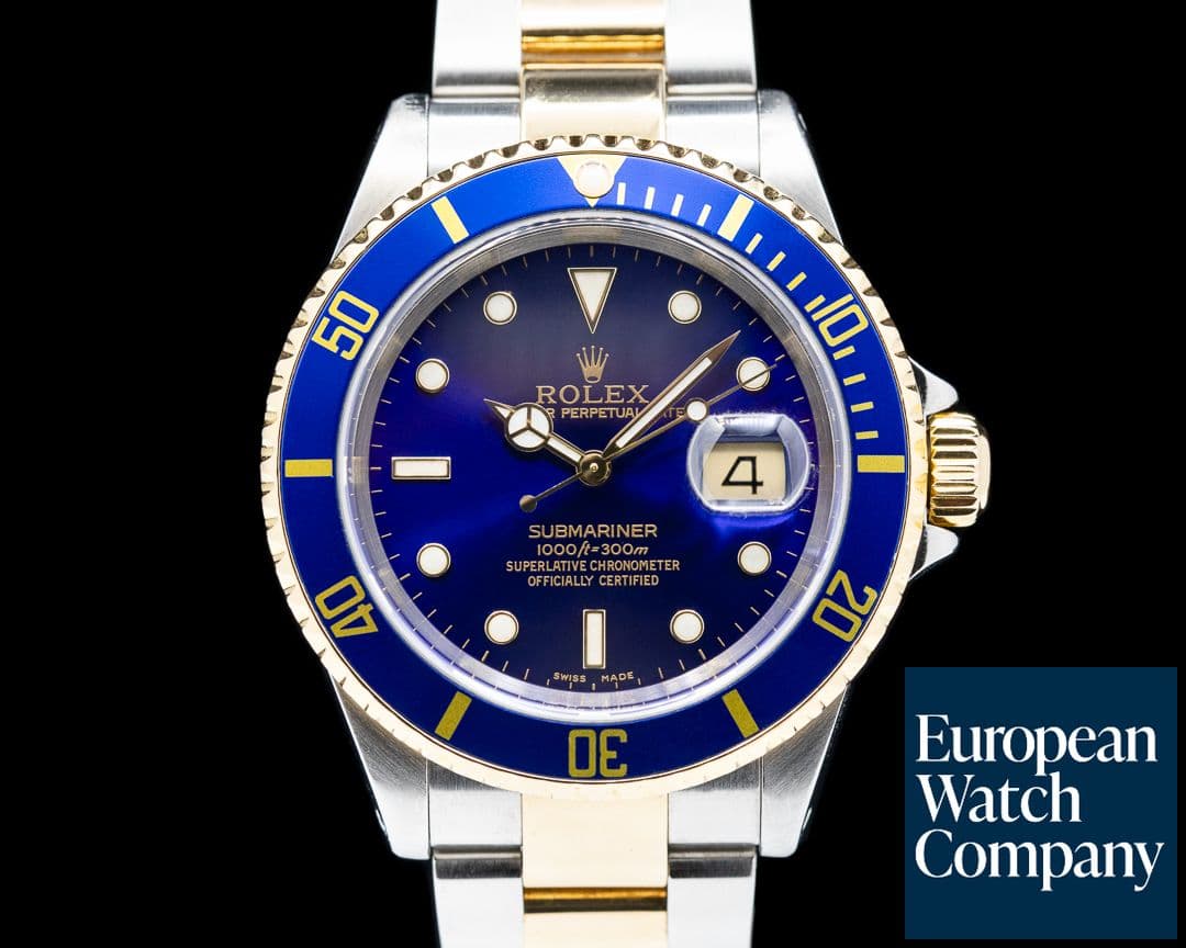 Image of Rolex Submariner 16613 Blue Dial SS / 18K