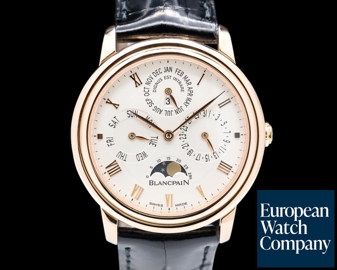 Image of Blancpain Villeret Perpetual Calendar 18K Rose Gold Full Set