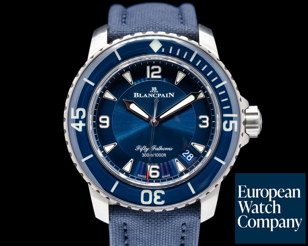 Image of Blancpain  Fifty Fathoms Blue Dial Titanium 2021