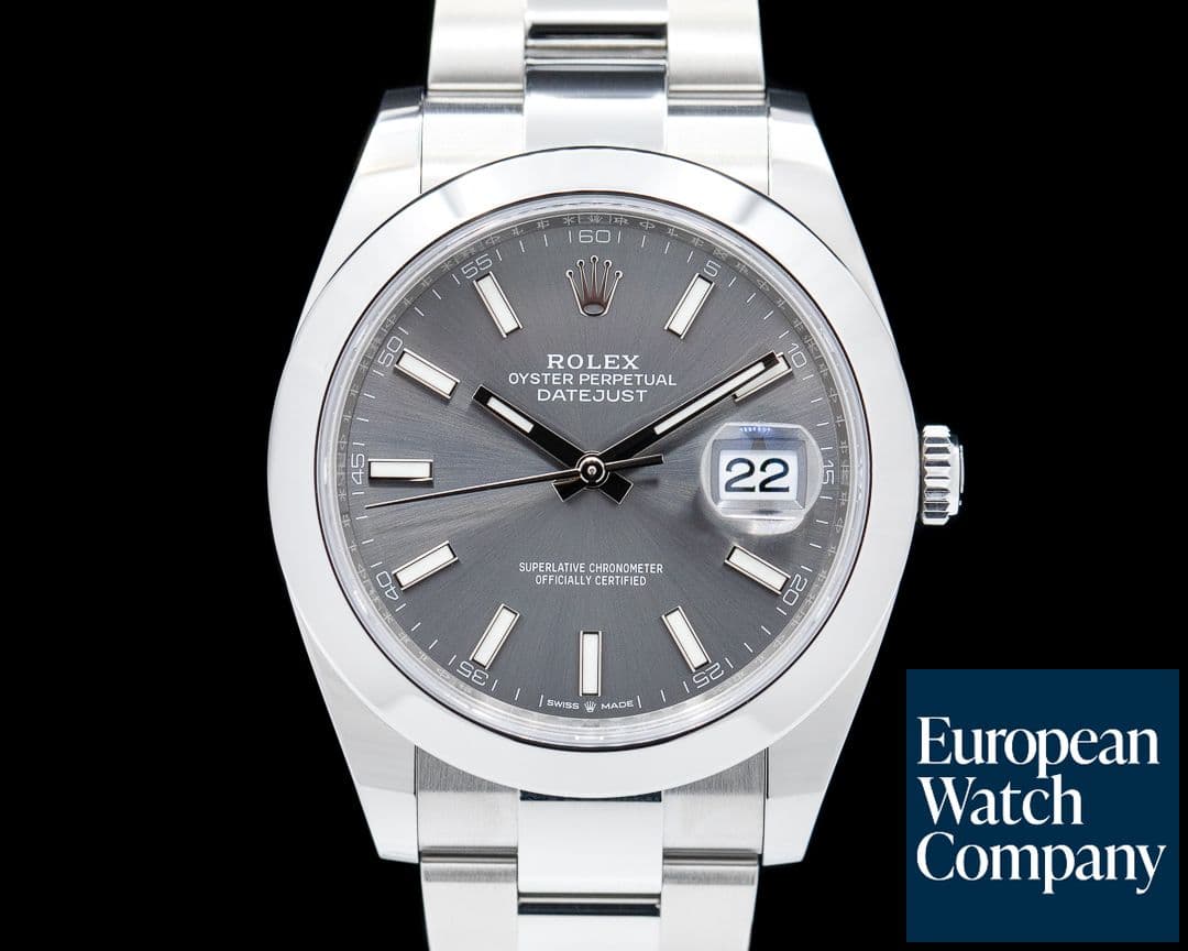 Image of Rolex Datejust 41 126300 Rhodium Stick Dial SS 2022
