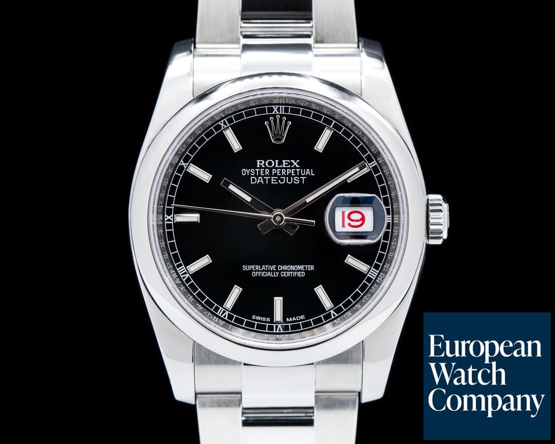 Image of Rolex Datejust Black Stick Dial SS / SS