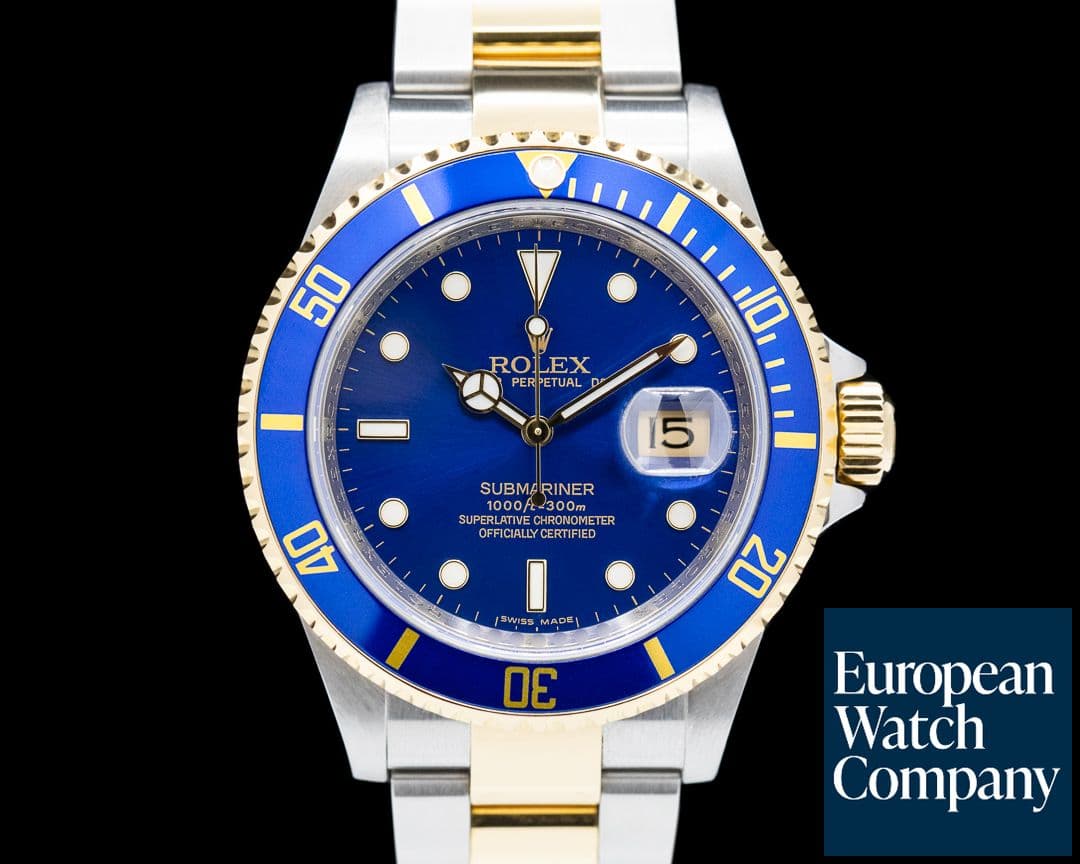 Image of Rolex Submariner 16613 Blue Dial SS / 18K 