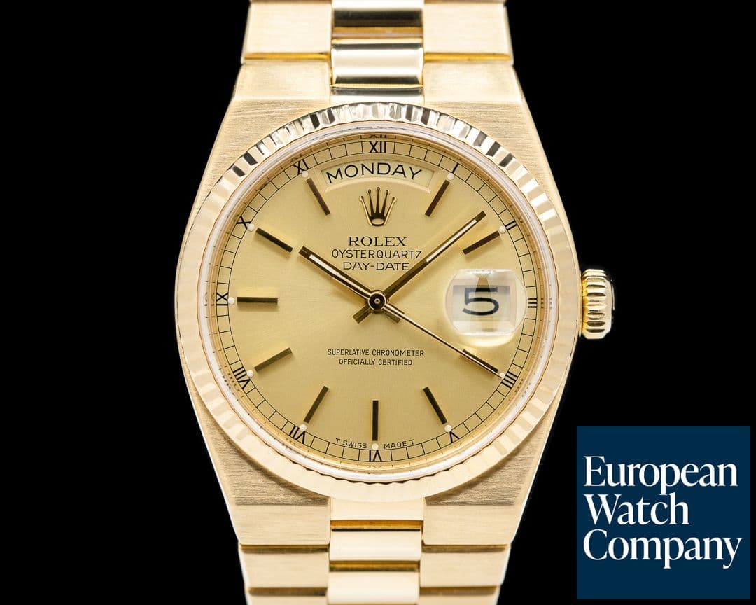 Image of Rolex OysterQuartz Day Date 18K Yellow Gold / Champagne Dial 