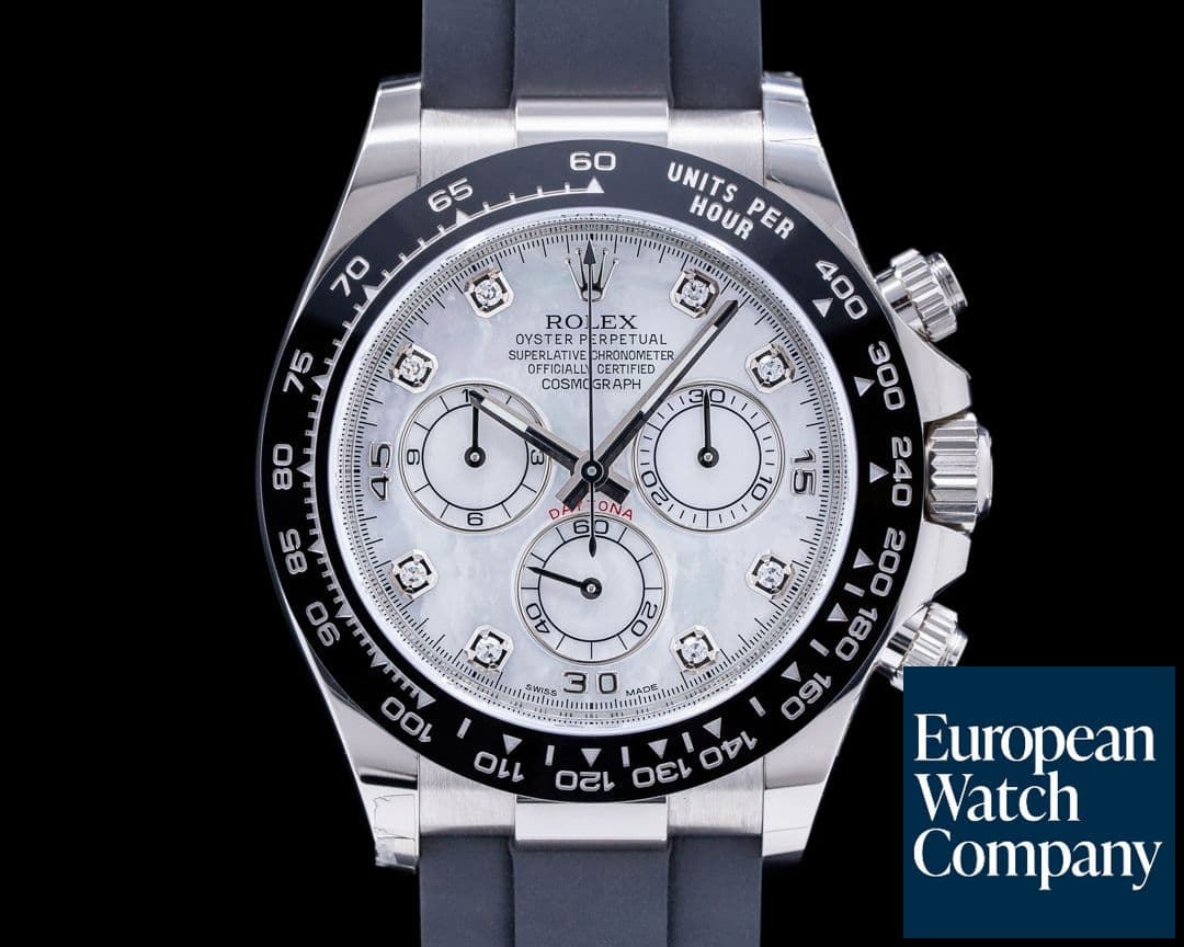 Image of Rolex Daytona 116519 Mother of Pearl Diamond Oysterflex 18K WG