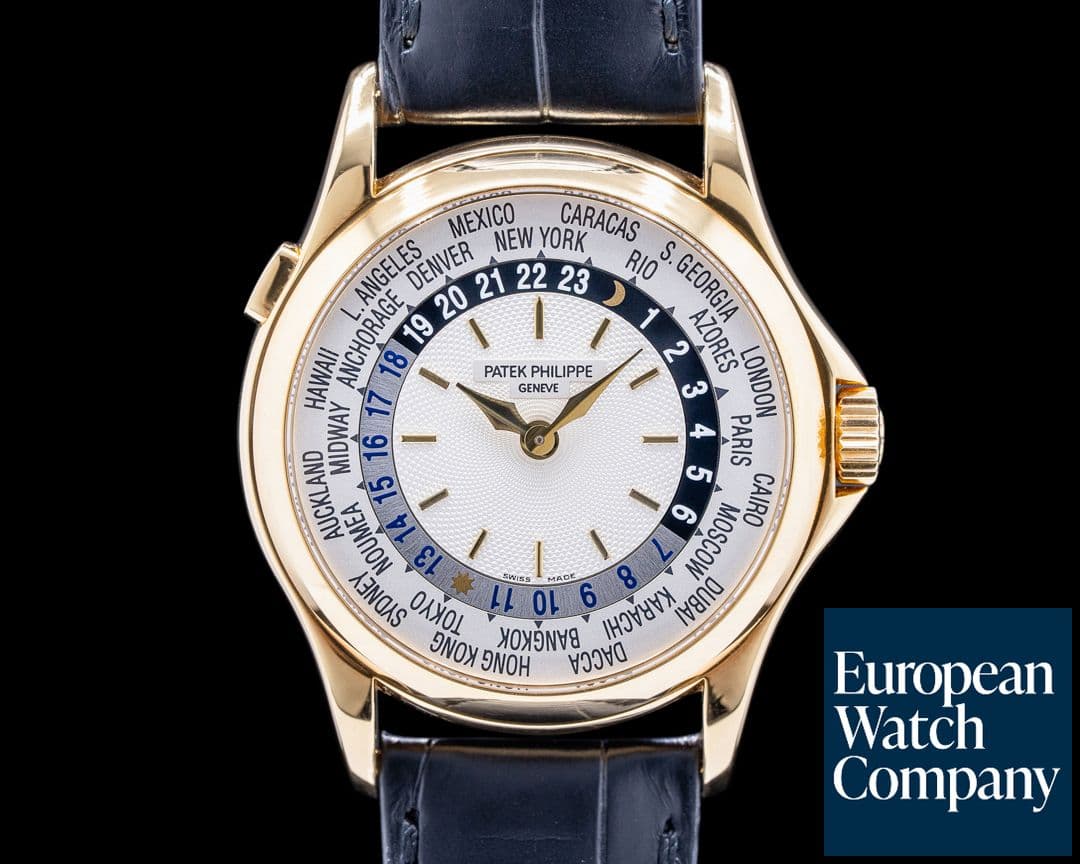 Image of Patek Philippe World Time 5110J 18K Yellow Gold FULL SET PATINA 