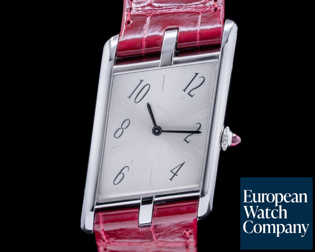 Image of Cartier Privee Collection Tank Asymetrique WGTA0042 Platinum UNWORN