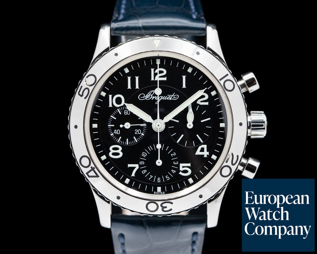 Image of Breguet Type XX Aeronavale Black Dial SS 