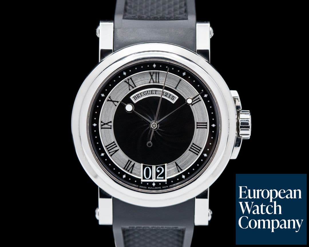 Image of Breguet Marine Big Date Black Dial SS / Rubber 
