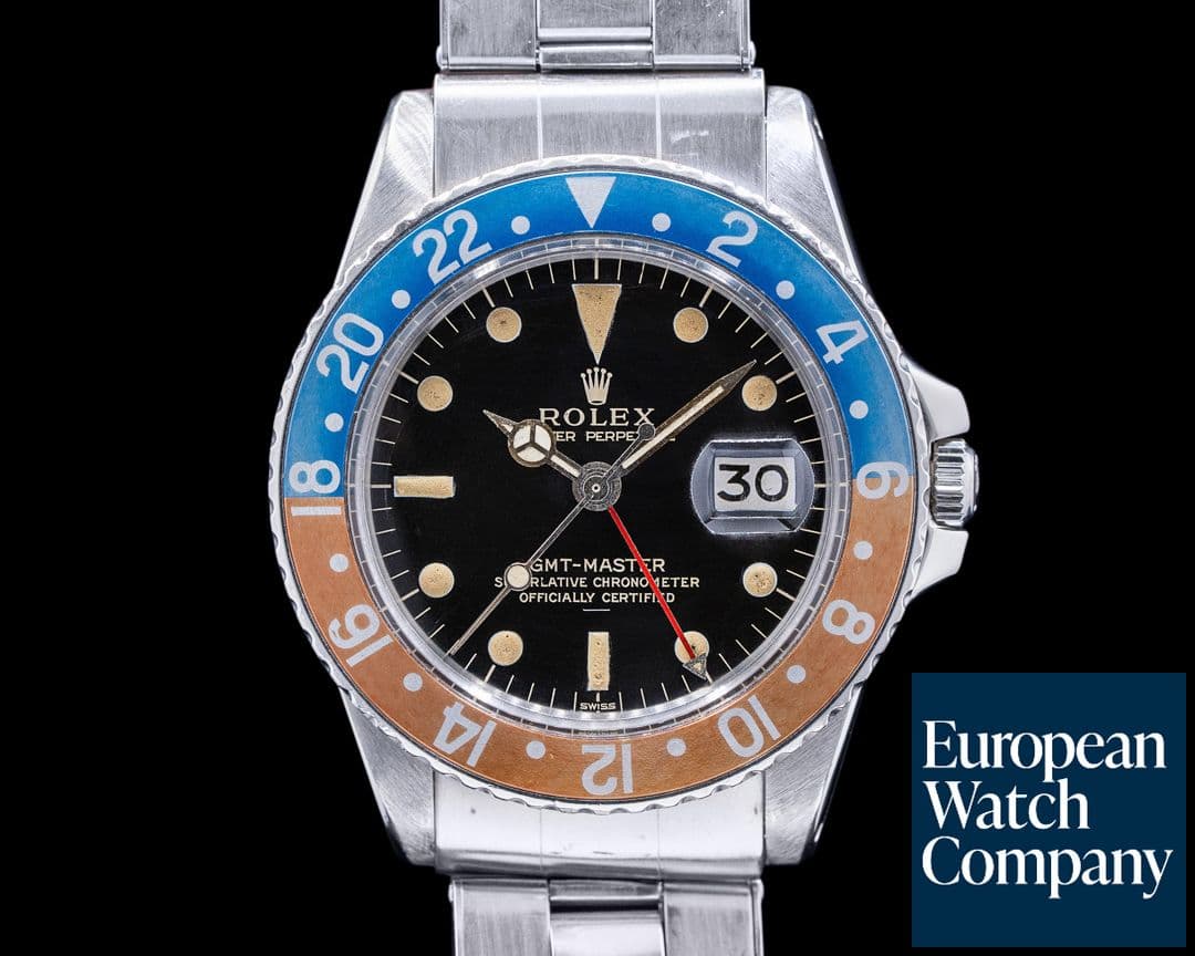 Image of Rolex Vintage GMT Master 1675 Gilt Swiss UNDERLINE Pepsi 