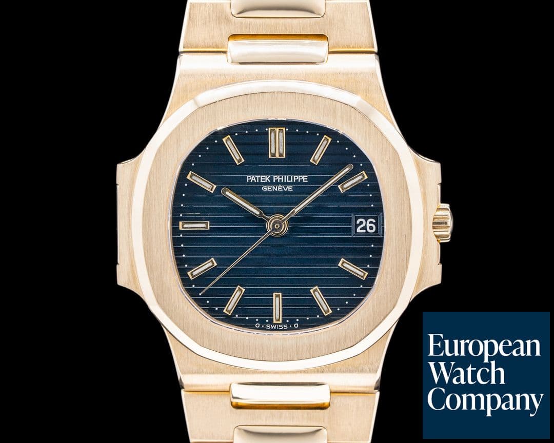 Image of Patek Philippe Nautilus 3800 Automatic Blue Dial 18K Yellow Gold 
