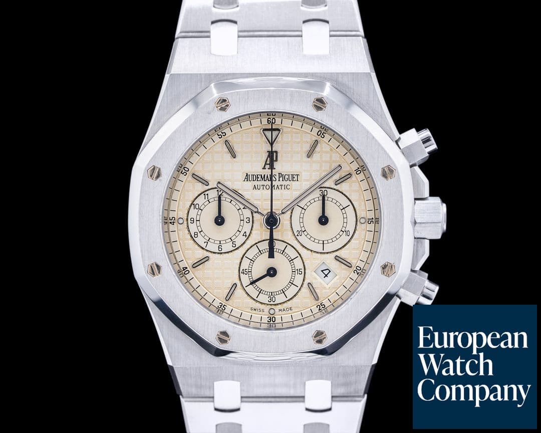 Image of Audemars Piguet Royal Oak 25860ST Chronograph CREAM Dial SS