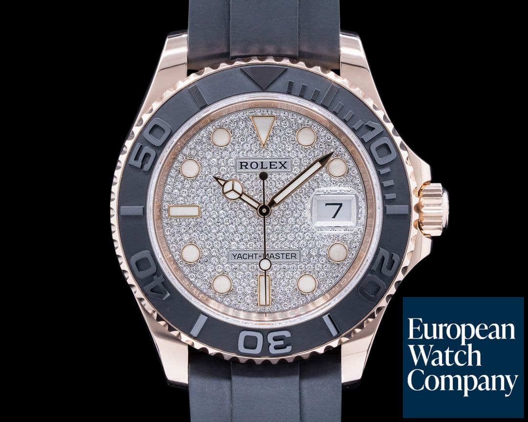 Image of Rolex Yacht Master 18K Rose Gold / Diamond Pave Dial 40MM