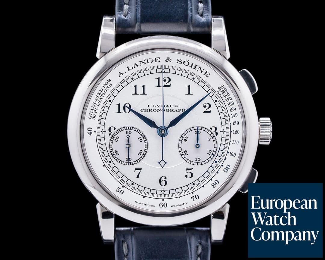 Image of A. Lange and Sohne 1815 Flyback Chronograph 401.026 Silver Dial 18K White Gold FIRST SERIES