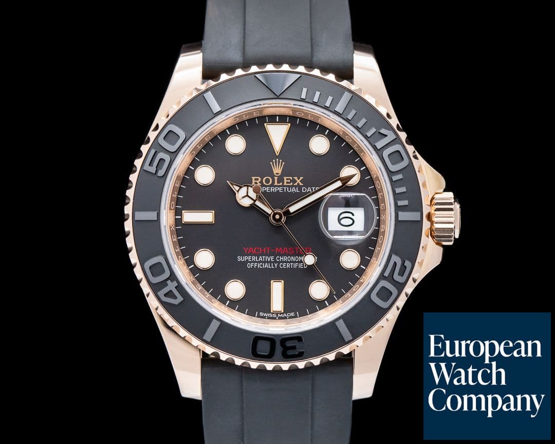 Image of Rolex Yacht Master 18K Rose Gold / Rubber 40MM