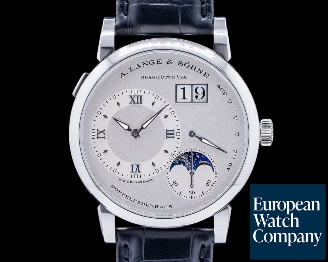 Image of A. Lange and Sohne Lange 1 Moon 192.025 Platinum / Silver Dial