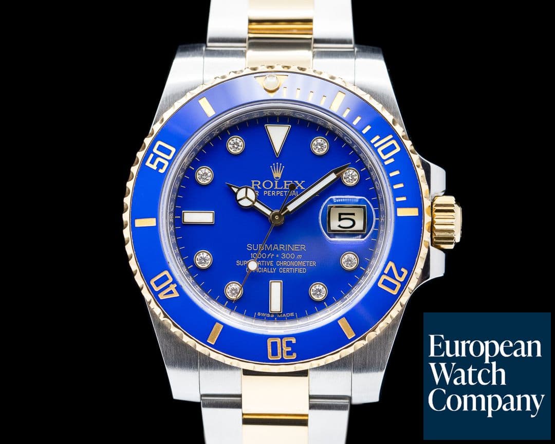 Image of Rolex Submariner 116613LB Ceramic 18K / SS RARE DIAMOND DIAL