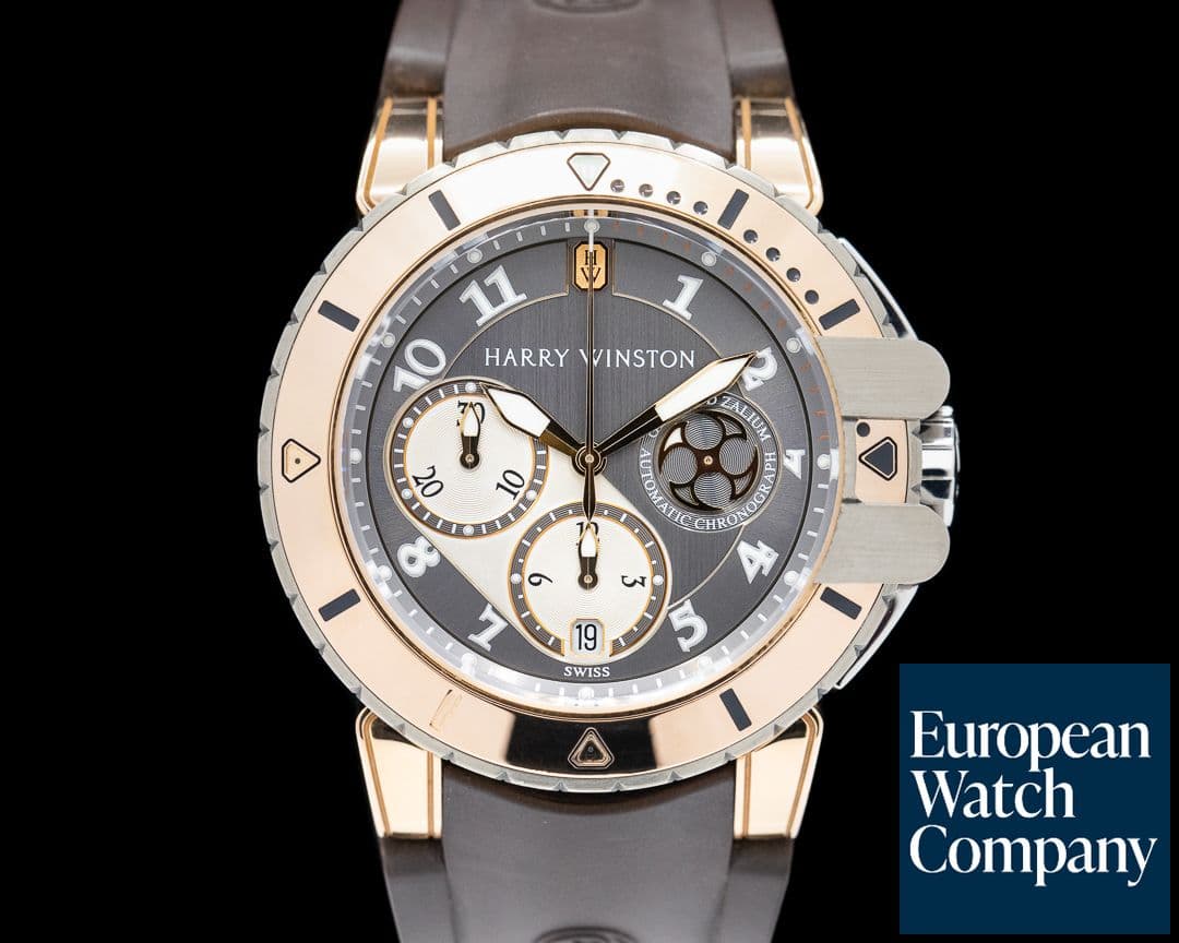 Image of Harry Winston Harry Winston Ocean Diver Rose Gold/ Zalium