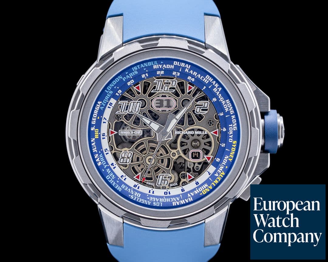 Image of Richard Mille RM63-02 Automatic Winding Worldtimer Titanium FULL SET