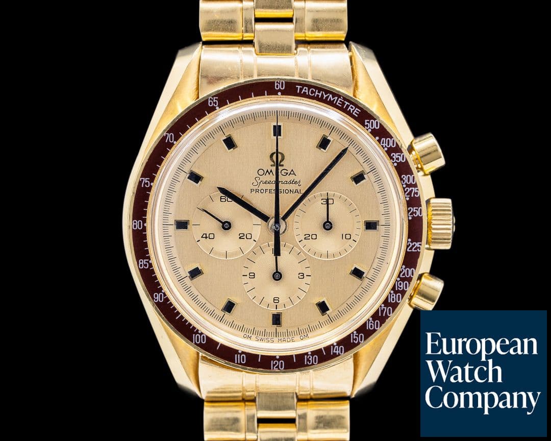 Image of Omega Vintage Speedmaster Apollo 11 18K Yellow Gold NICE 
