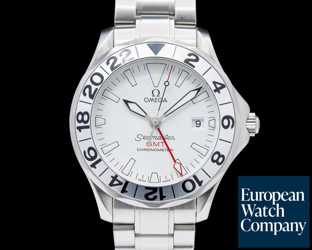 Image of Omega Seamaster GMT White Dial SS