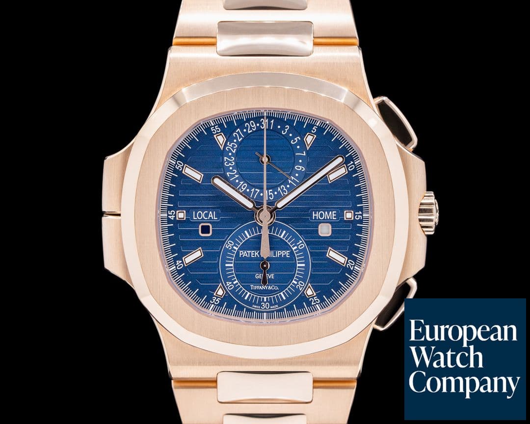 Image of Patek Philippe Nautilus 5990/1R Travel Time Chronograph TIFFANY & CO UNWORN 
