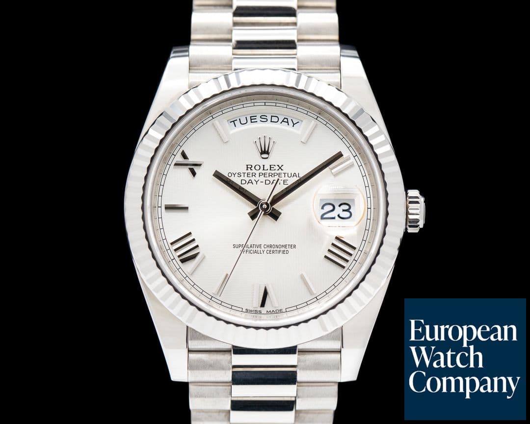 Image of Rolex Day Date 228239 President 18K White Gold Silver Dial 40MM 