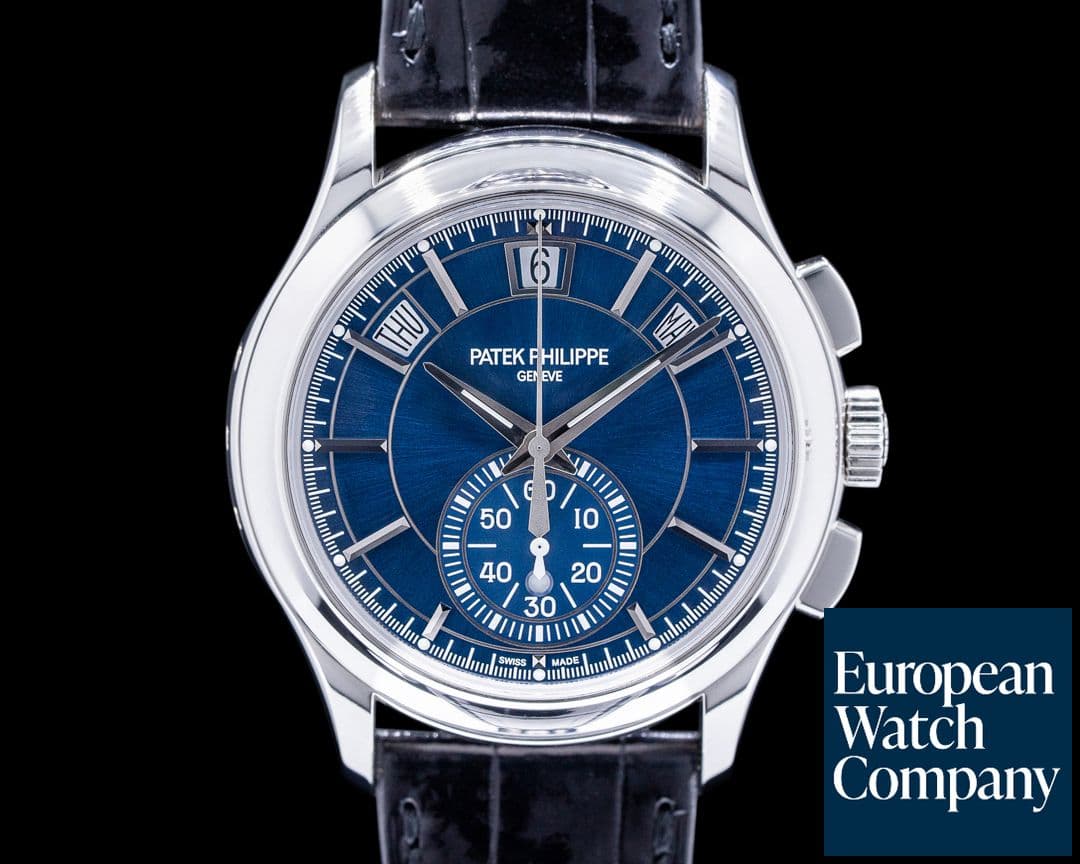 Image of Patek Philippe 5905P Chronograph Annual Calendar PT Blue Dial DISCONTINUED