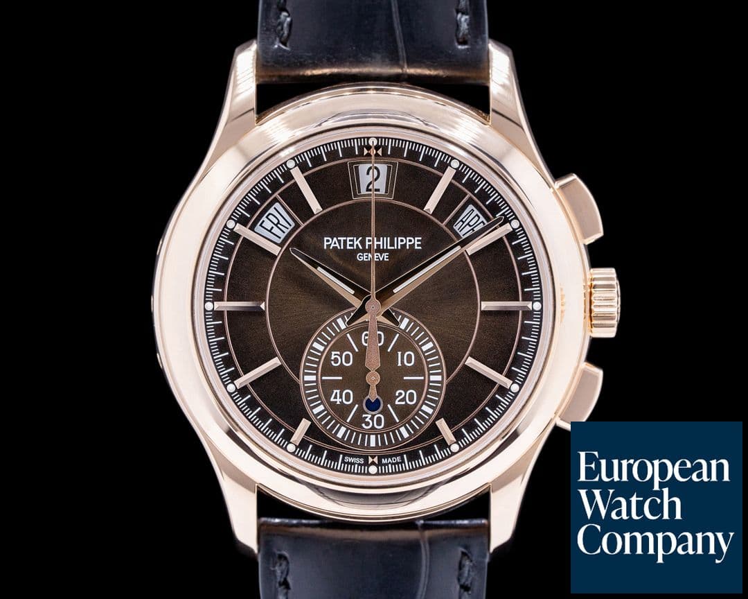 Image of Patek Philippe Chronograph Annual 5905R Calendar Rose Gold / Brown Dial 