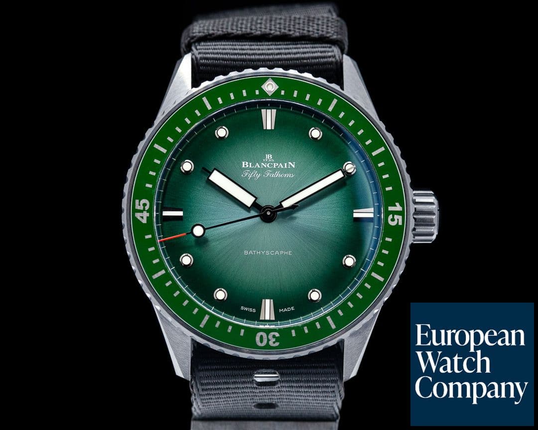 Image of Blancpain Fifty Fathoms Bathyscaphe Mokarran Tropical Green Dial Limited 2020