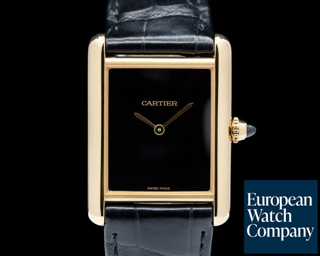 Image of Cartier Tank Louis Black Dial 18K Yellow Gold