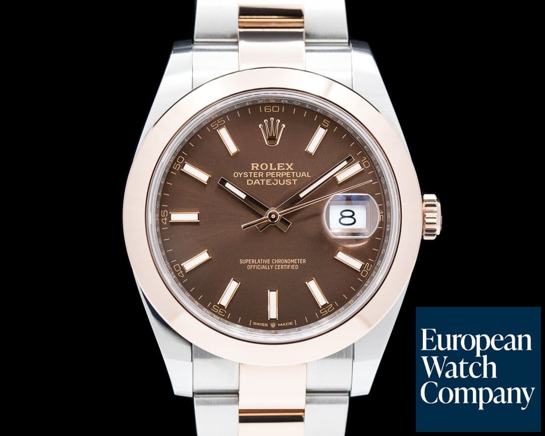 Image of Rolex Datejust 41 126301 Tobacco Brown Dial 18K Rose/SS 2020