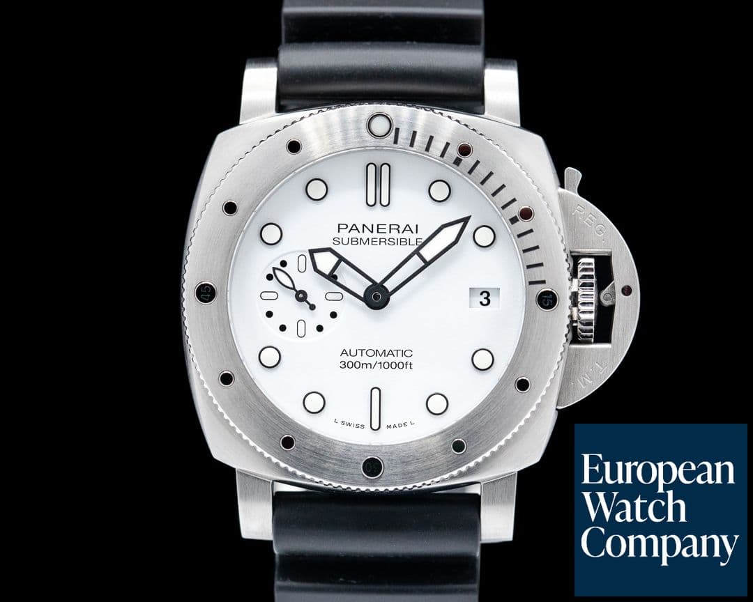 Image of Panerai Luminor Submersible Stainless Steel 42mm White Dial
